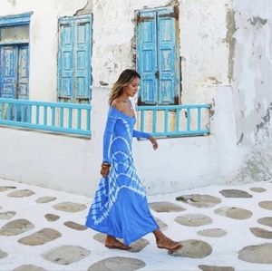 Zara Blue Knit Tie Dye Dress Size S - Worn Once